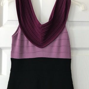 Petro Zillia Purple Black Colorblock Dress XS